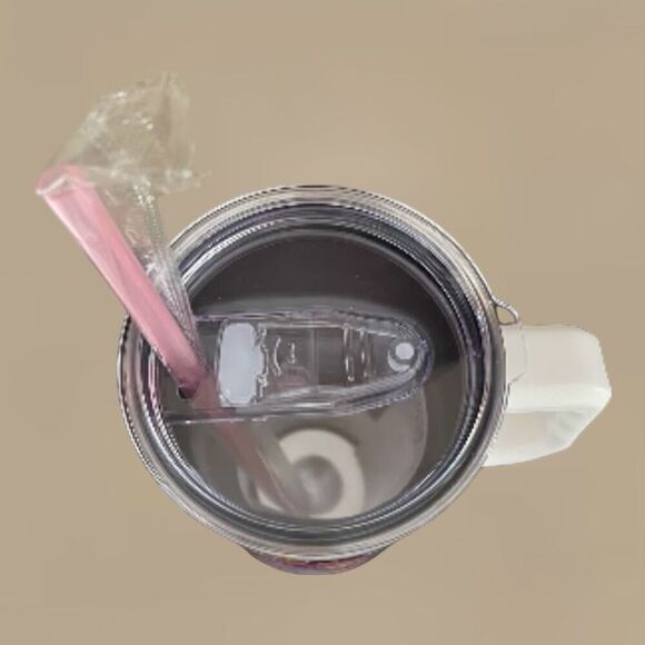 Hello Kitty Sanrio 40oz Tumbler w/ Handle & Straw Sticker Collage Design - Picture 14 of 15